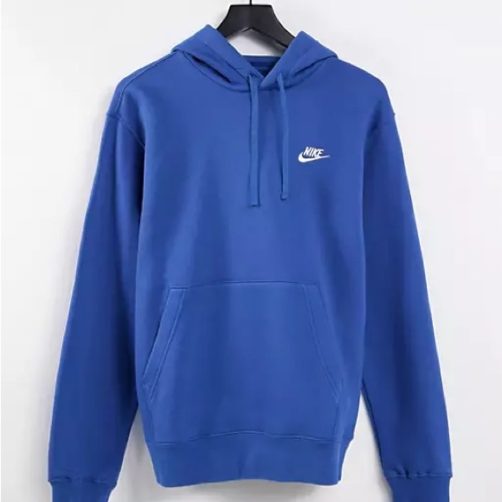 Nike Men's Pullover Fleece Club Hoodie (Royal Blue)